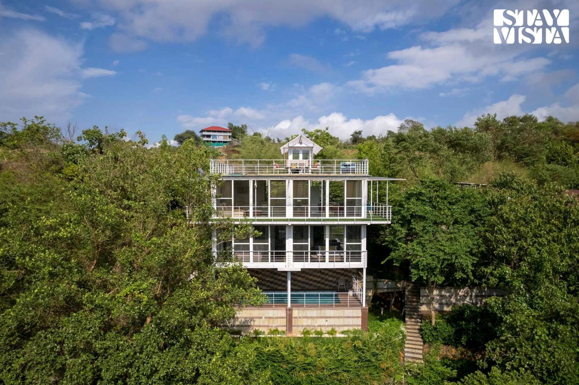 The Glasscape By Stayvista - Hillside Getaway With Pool And Indoor Games นาสิก ภายนอก รูปภาพ